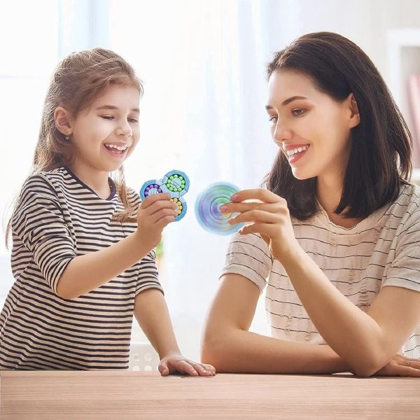 3-in-1 Fidget Spinner Magic Bean Rotating Cube Toy – Double Flip Triangle – Bath Toy – Brain Training Handheld Puzzle Toy – New – For Kids – Random Color