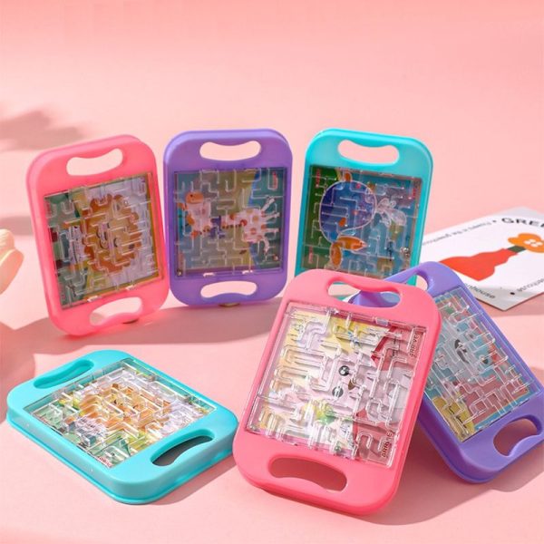 Cartoon Animal Handheld Balance Ball Maze Board Toys For Kids Birthday Party Favors Christmas Gift Goodie Bag Pinata Filler – Random Color