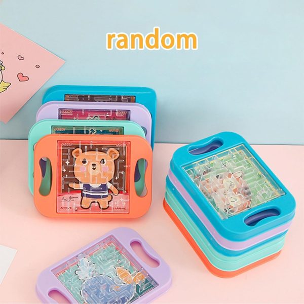 Cartoon Animal Handheld Balance Ball Maze Board Toys For Kids Birthday Party Favors Christmas Gift Goodie Bag Pinata Filler – Random Color