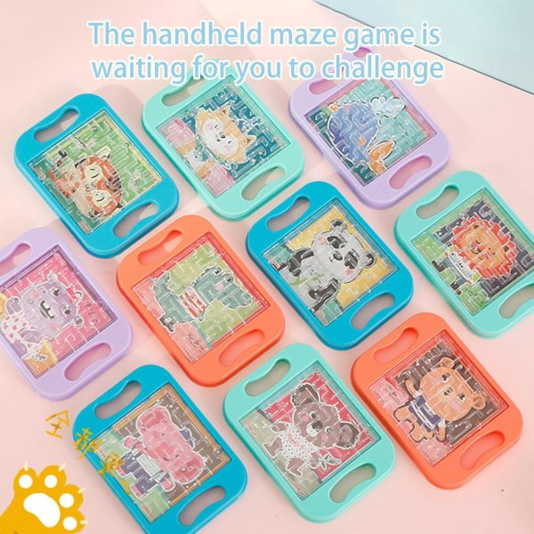 Cartoon Animal Handheld Balance Ball Maze Board Toys For Kids Birthday Party Favors Christmas Gift Goodie Bag Pinata Filler – Random Color