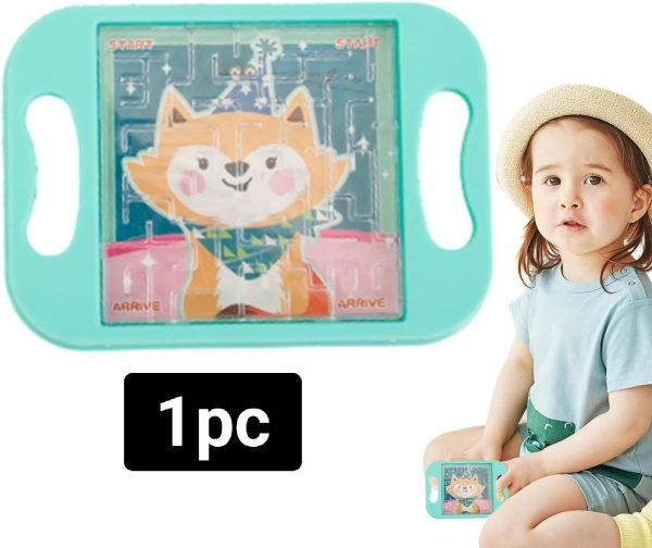 Cartoon Animal Handheld Balance Ball Maze Board Toys For Kids Birthday Party Favors Christmas Gift Goodie Bag Pinata Filler – Random Color