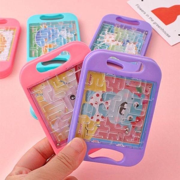 Cartoon Animal Handheld Balance Ball Maze Board Toys For Kids Birthday Party Favors Christmas Gift Goodie Bag Pinata Filler – Random Color