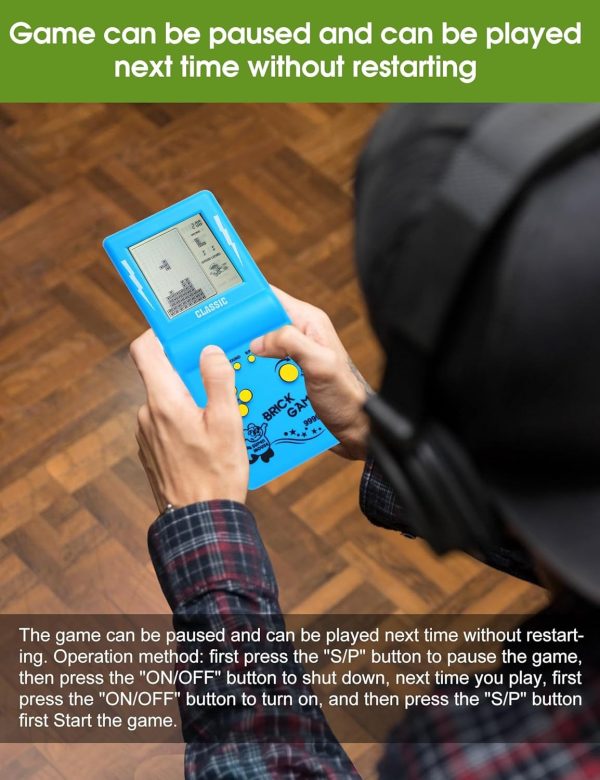 Classic 9999-in-1 Brick Game – Game Classic Fun Tetris Hand Held Lcd Retro Game Toys Handheld Video Game For Kids (random Color) (with Box)