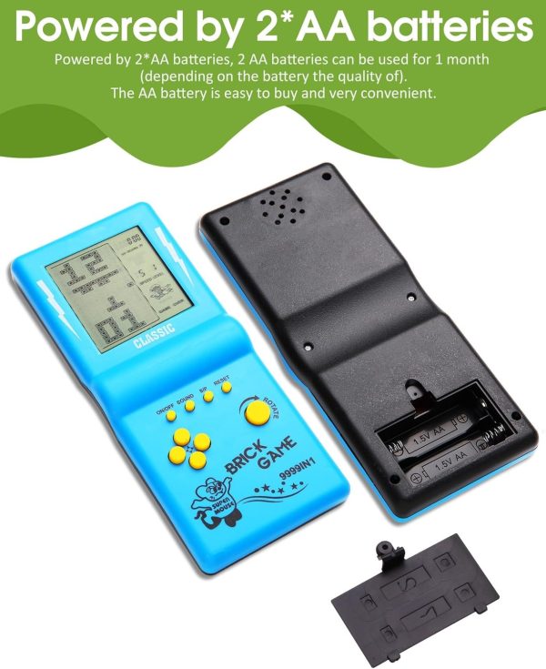 Classic 9999-in-1 Brick Game – Game Classic Fun Tetris Hand Held Lcd Retro Game Toys Handheld Video Game For Kids (random Color) (with Box)