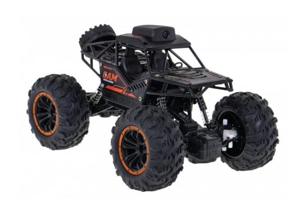 Crawler Cross Country Car With Camera | Remote Control Car With Camera Wifi 720p Hd Fpv Camera, 2.4ghz 1:18 Scale Off-road Remote Control Rechargeable Monster Truck Toys For Boys – Color Black | Toys For Kids | Remote Control Car