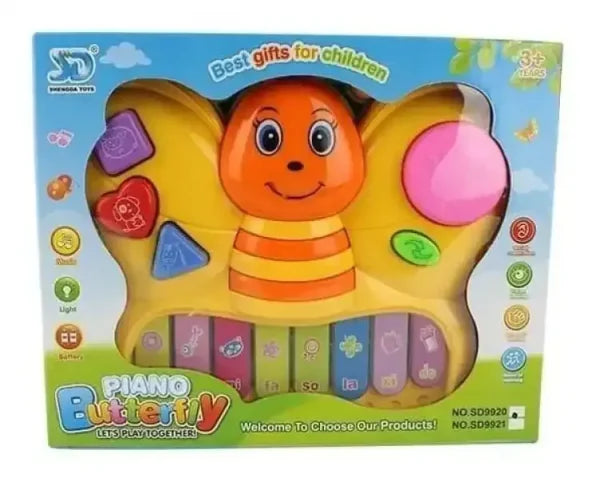 Musical Piano Butterfly With Light Sound | Musical Piano For Kids – Best Quality Piano For Kids – Butterfly Piano – Random Color