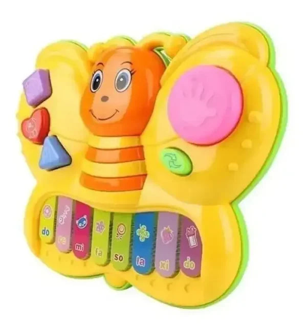 Musical Piano Butterfly With Light Sound | Musical Piano For Kids – Best Quality Piano For Kids – Butterfly Piano – Random Color