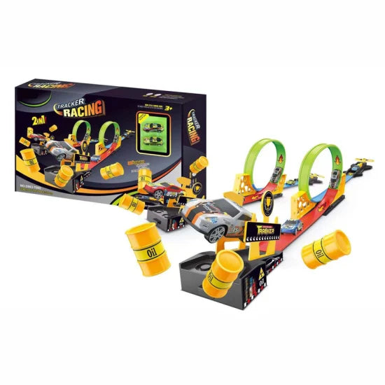 Tracker Racing Set 360 Degrees Rotation Loops Car Track