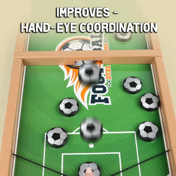 Wooden Sling Puck Game | Football Board Game | Wooden Hockey Soccer Table Game