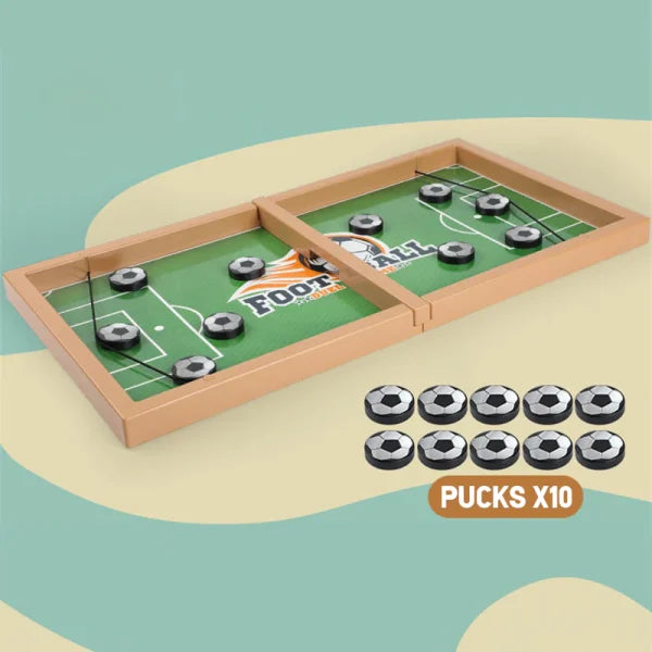 Wooden Sling Puck Game | Football Board Game | Wooden Hockey Soccer Table Game