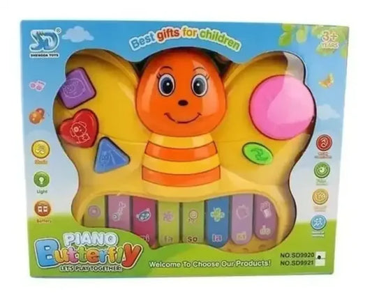 Musical Piano Butterfly With Light Sound | Musical Piano For Kids – Best Quality Piano For Kids – Butterfly Piano – Random Color