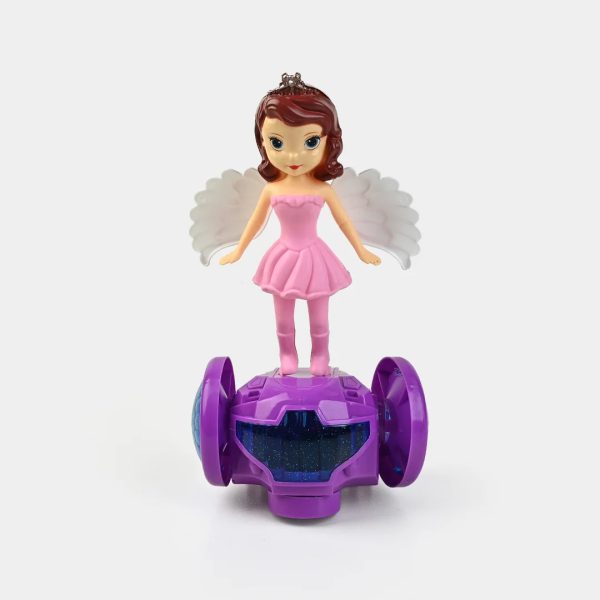 Princess Balance Car With Light & Music | Best Quality Princess Doll | Doll For Baby Girls | Random Color
