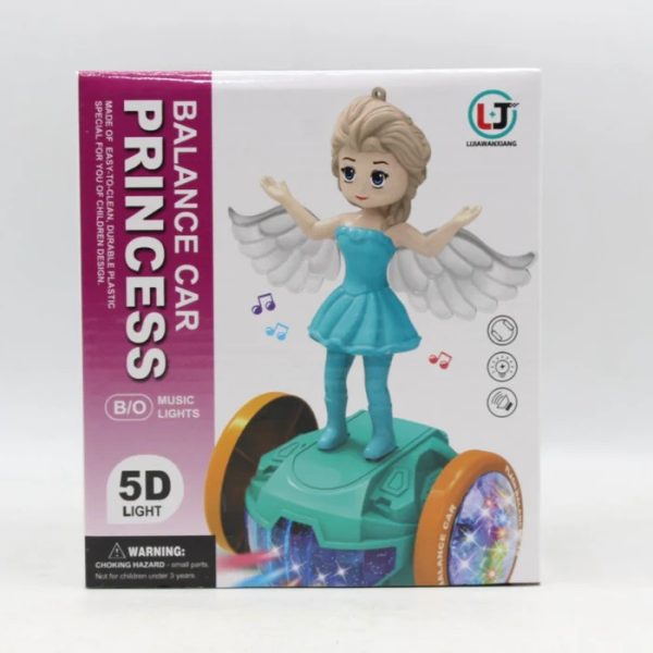 Princess Balance Car With Light & Music | Best Quality Princess Doll | Doll For Baby Girls | Random Color