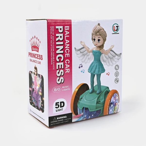 Princess Balance Car With Light & Music | Best Quality Princess Doll | Doll For Baby Girls | Random Color