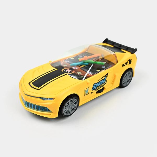 Speed Clock Car | Electric Car With Light & Music For Kids